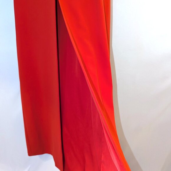 NWT Alice + Olivia | Maxi Vest Poppy Red Crepe Sleeveless Angelica | Large - Picture 5 of 14